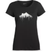 Dakine Womens Tech Tee T-Shirt Black Mountain Peaks